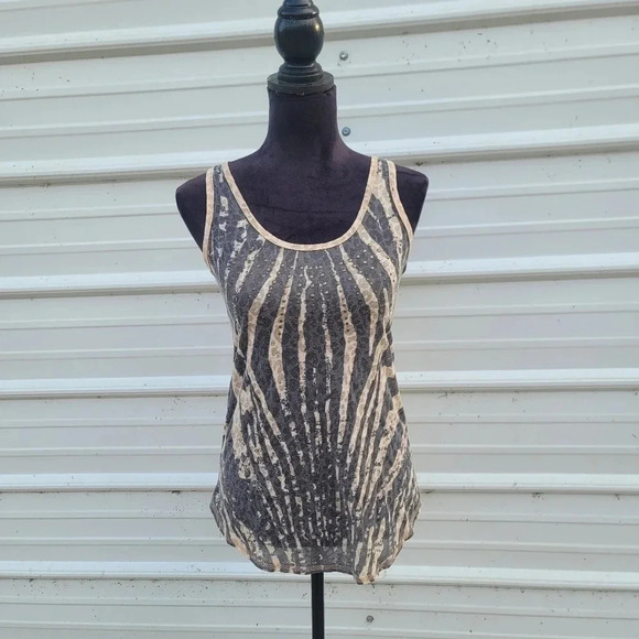 No Boundaries Women's Studded Cheetah Print Racer Back Beige Tan Tank M (7-9) - Picture 1 of 8
